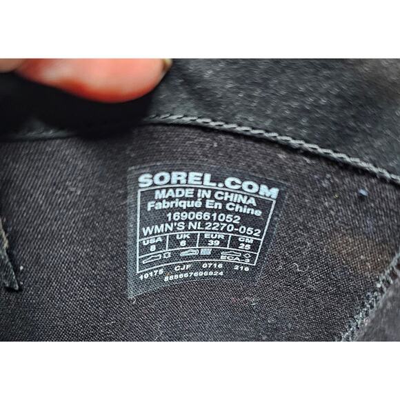 Sorel Womens Lolla Tall Boots US 8 Grey Leather Zip Belted Waterproof Boots - Picture 8 of 10